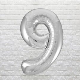 Silver Birthday Number 9