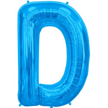 D Blue Letter Foil