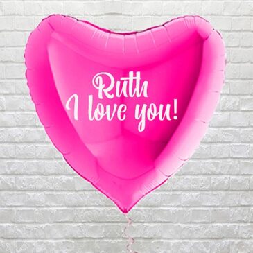 Personalised Large Pink Heart Balloon