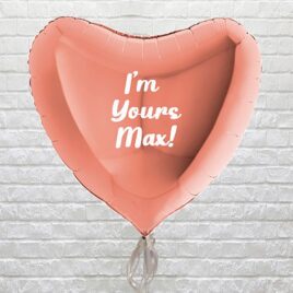 Personalised Large Rose Gold Heart Balloon