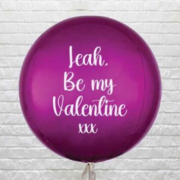 Personalised Lilac Valentine Globe