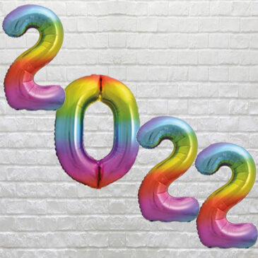 Rainbow Number Balloons