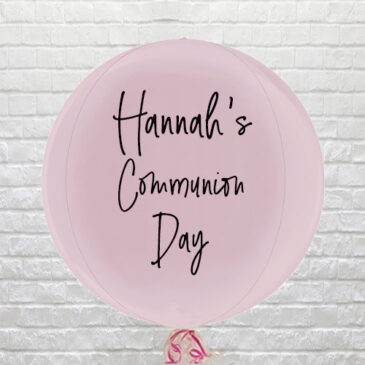 Personalised Pastel Pink Communion Globe