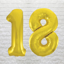 Gold Birthday Numbers 18