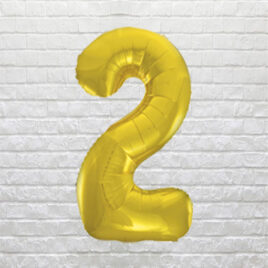 Gold Birthday Numbers 2