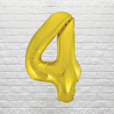 Gold Birthday Numbers 4