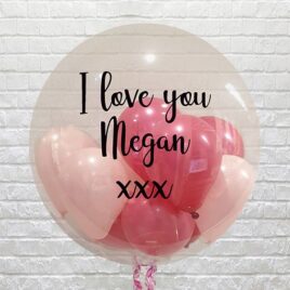 Personalised Pink Mini Balloons Bubble