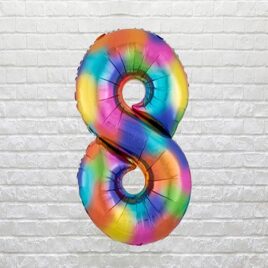 Rainbow Birthday Number 8