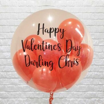 Personalised Red Mini Balloons Bubble