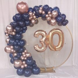 Rose Gold and Blue Organic Arch
